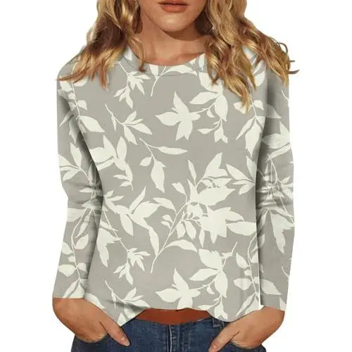 Produktbild: Blusen & Tuniken für Damen Rollkragen Damen Oberteile Damen Langarm Bauchfreies Oberteil Damen Damen Oberteil Frühling Shirts Chiffonbluse Yoga Oberteil Damen Crop Top Mädchen Elfenbein 3XL