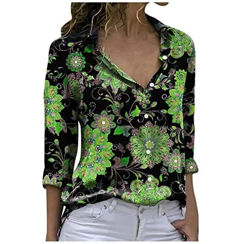 Produktbild: blusen trägerloses miederkleid Pegador t Shirt Stars t-Shirt 3D Pullover Damen top Ausschnitt t- XXXL on-top NRA v Neck Crop John Cena Kinder Damen Multiway miederkleid Body Make-up(E-Grün,L)