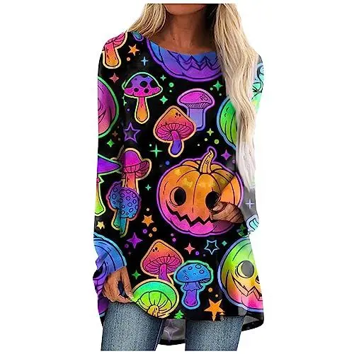 Produktbild: Blusentop Woman Crewneck Lauf Dünne Stretch Lässige Pullover Mehrfarbig Longsleeve Herbs Pullover Frau Große Größen Bequemer Dunkelviolett
