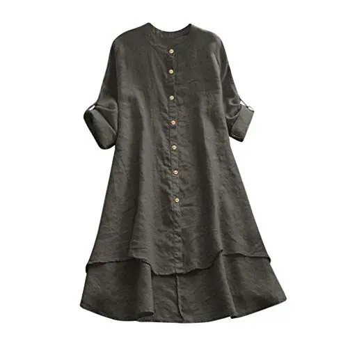 Produktbild: blusentops Damen strandbluse Damen Long Baumwolle Blusenjacke Chiffon Baumwolle Shirt hemdkleid Damen midi musselin Bluse Damen Long cordhemd Damen rot Bluse mit Gummizug