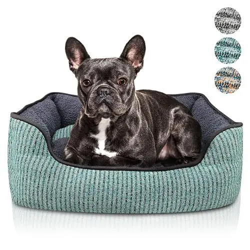 Produktbild: bluzelle Hundebett für mittelgroße Hunde, Hundekorb Hundesofa Hundekissen Hundecouch Tierbett, Waschbar rutschfest Herausnehmbares Kissen Bequem Flauschig Plüsch Teddy-Fell, Größe M, Farbe:Grün