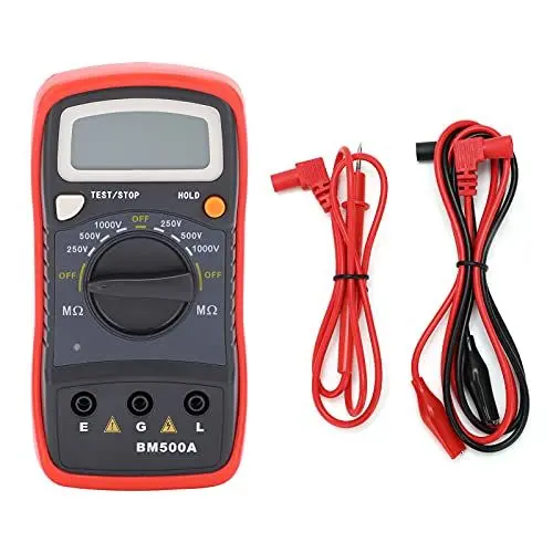 Produktbild: BM500A 1000 V LCD Digitaler Isolationstester ABS-Material Elektronisches Megohmmeter-Display-Testgerät Zur Messung der Widerstände von Isoliermaterialien