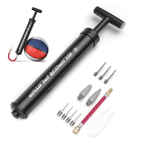 Produktbild: Bncxdc Ballpumpe, ballpumpe fußball Set, Mini luftpumpe Ball mit 7 Nadeln, Tragbare Basketball Pumpe, Handpumpe Luftpumpe für Fußball, Rugby-Ball, Volleyball, Basketball