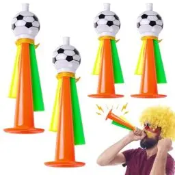 Produktbild: Bncxdc Vuvuzela Fußball-Horn, 4pcs Kunststoff-Lufthorn Handheld, 2 große/2 kleine Jubel Krachmacher Fußball-Trompete, für Kinder Erwachsene Stadion Fußball-Fans Theme Party World Cup, zufällige Farbe