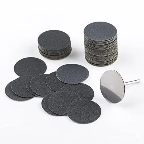 Produktbild: BNG 50 Stück Fußfeile Pediküre Set für Hornhautentferner Fußschleifer Schleifpapier, Ersatz Fußfeilen Pads mit Elektrischem Schleifscheibenschaft für Fußpflege,Rissige Fersen,Harte Abgestorbene Haut