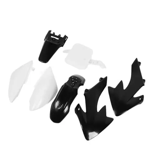 Produktbild: Bnineteenteam Motorrad-Spritzschutz-Set, Motorrad-Verkleidung, Karosserie-Arbeits-Set, Kunststoff-Karosseriefolie, Komplettes Spritzschutz-Set für CRF50 XR50 50 Bis 160 (Vier Schwarze und