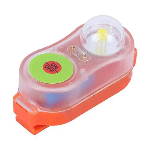Produktbild: Bnineteenteam Schwimmwesten-Lichtlampe, Schwimmwesten-Blitzlicht für Überbord-Überlebensweste, LED-Meerwasser-Selbstbeleuchtung, Lebensrettende Taschenlampe, Auffällige Attract-Lichtlampe(Orange)