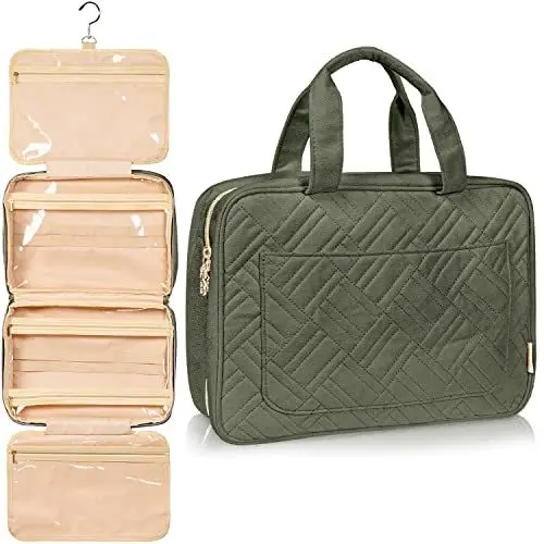 Produktbild: BOACAY Große Kulturbeutel für Damen, Mädchen, Kinder, Kulturtasche mit Henkel, Reise Kosmetiktasche zum Aufhängen, Schminktasche, Waschtasche