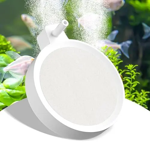 Produktbild: Boadw 50mm Aquarium Luftstein Nano, Leiseste Sprudelstein für Aquarium, Diffusor für Hohe gelösten Sauerstoff, Aquarium Luftstein Disc für Aquarium und Hydroponic