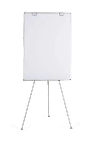 Produktbild: BoardsPlus Dreibein Flipchart, Magnetische Tafel, Mit Aluminiumrahmen, höhenverstellbar, Grau, Gesamthöhe 180 cm
