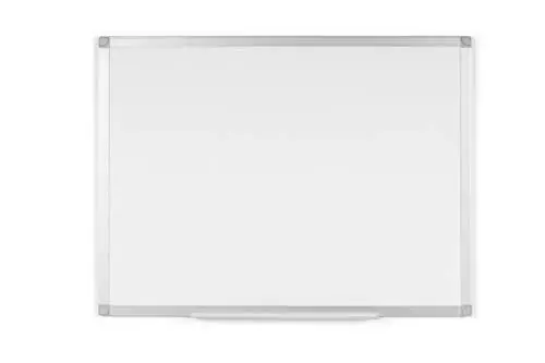Produktbild: BoardsPlus - Whiteboard - 90 x 60 cm, mit Aluminiumrahmen und Stifteablage, Melamin Oberfläche