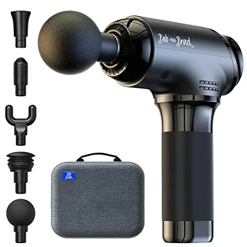 Produktbild: Bob and Brad T2 Massagepistole Tiefengewebe 10mm Amplitude Upgrade 4000mAh Akku, Leise Massage Gun Massagegerät bis zu 3200rpm, Elektrisches Handmassagegerät zur Muskel Massage Entspannen