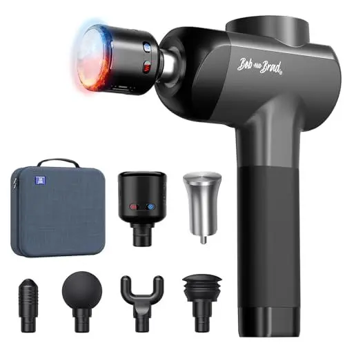 Produktbild: Bob and Brad X6 Pro Max Massagepistole mit Wärme Kälte und Metall Massagekopf, 11MM Amplitude Elektrisches Handmassagegerät Muskel Massage Gun zur Linderung von Muskelentspannung