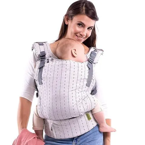 Produktbild: Boba X Babytrage Neugeborene ab Geburt - 2 Tragepositionen Mit Blick zum Baby und als Rucksack Kindertrage 3-20kg, Mit Kreuzbaren Trägern, Inklusive Schlafkapuze als Sonnenschutz (Yucca)