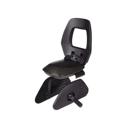 Produktbild: BOBIKE 8010600002 - Fahrradkinderrücksitz ONE JUNIOR für Fahrräder mit 26” bis 29” Laufrädern geeignet für Kinder mit Verankerung im Gepäckträgerin Farbe Schwarz/Dunkelgrau