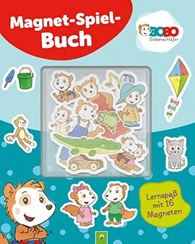 Produktbild: Bobo Siebenschläfer Magnet-Spiel-Buch: Kreativer Lernspaß mit 16 Magneten für Kinder ab 3 Jahren. Spielen, Lernen und Fördern!