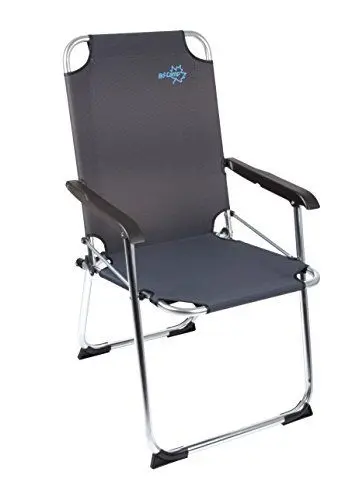 Produktbild: Bo-Camp Alu Klappstuhl Angelstuhl Anglerstuhl Camping Stuhl Klappsessel Faltbar schwarz