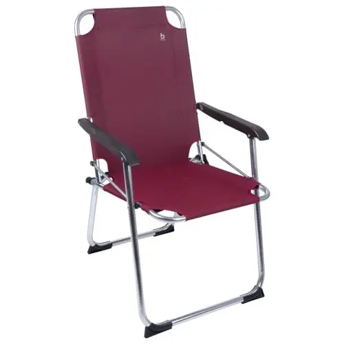 Produktbild: Bo-Camp Alu Klappstuhl Angelstuhl Anglerstuhl Camping Stuhl Klappsessel Faltbar Rot