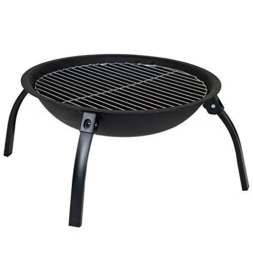 Produktbild: Bo-Camp Urban Outdoor Grill Feuerschale Mit Grillrost BBQ Feuerkorb Feuerstelle Beine Abnehmbar Ø 55 cm Schwarz