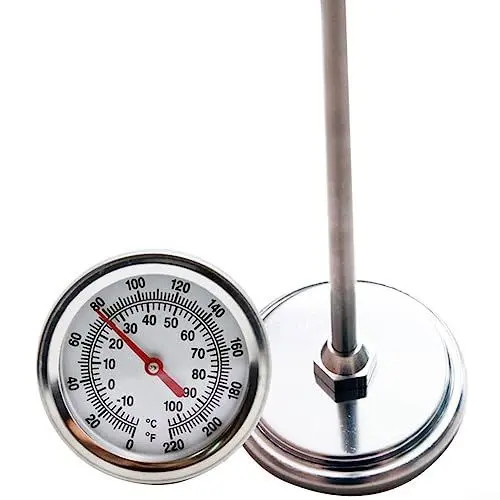 Produktbild: Bodenthermometer, Wasser-Kompost-Thermometer, Edelstahl-Sonde, Temperaturführung, 50 cm Länge, Heim- und Gartengerät