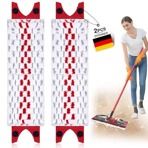 Produktbild: Bodenwischer Ersatzbezug, 2 Stück Wischmopp Bezug für vileda, Ersatzköpfe Wischbezug,Wischbezug Bodenwischer aus Mikrofasern für vileda ultramax,Empfindliche Böden, Flecken Entfernen Waschbar(2)