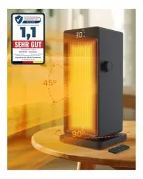 Produktbild: Bodepot Heizlüfter Energiesparend, 2000W ECO Heizlüfter Leise, PTC Keramik Heizlüfter mit Thermostat, 24h Timer Heizlüfter Klein mit 90°Oszillation und 45°Auf-/Ab-Windverstellung, 4 Modi Heizgeräte