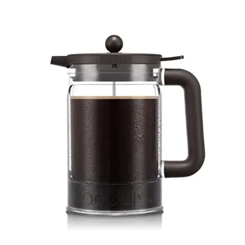 Produktbild: BODUM Bean K11683-10-451S Cold Brew Kaffeebereiter, 1,5 l, 12 Tassen, 1,445.8 g, mit Kühlschrankdeckel, dunkel geröstet