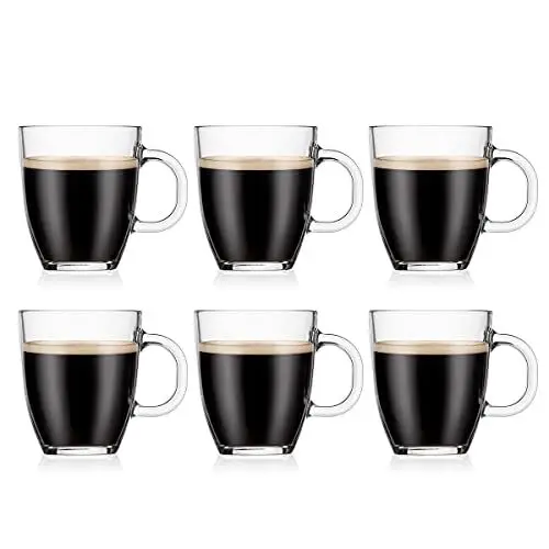 Produktbild: Bodum 11239-10-2 Bistro Tassen, 0,35 L, 6 Stück, Durchsichtig