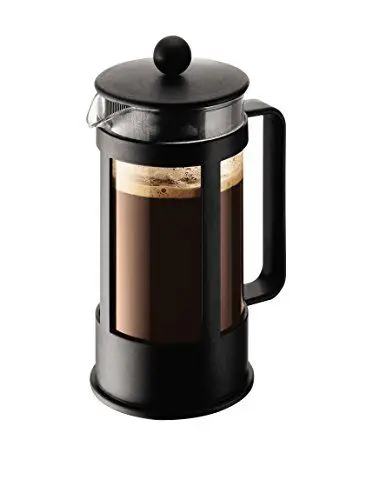 Produktbild: Bodum Kenya Kaffeebereiter - 350ml / 3 Tassen - Manuelle French Press aus Borosilikatglas und Edelstahl - Spülmaschinenfest - Made in Portugal, Schwarz
