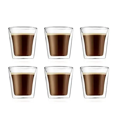 Produktbild: Bodum CANTEEN Gläser-Set (Doppelwandig, 0,1 liters) transparent, 6 Stück (1er Pack)