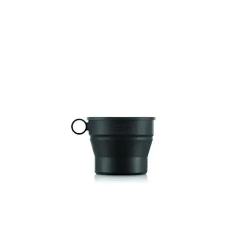 Produktbild: Bodum K12060-01S Faltbarer Becher mit Deckel und Karabinerhaken, 0.3l3l Schwarz