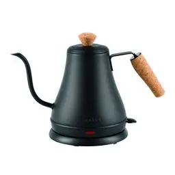 Produktbild: Bodum Melior 11883-259EURO Elektrischer Wasserkocher mit langem Auslauf, 0,8 l, 1.800 W, Schwarz Matt