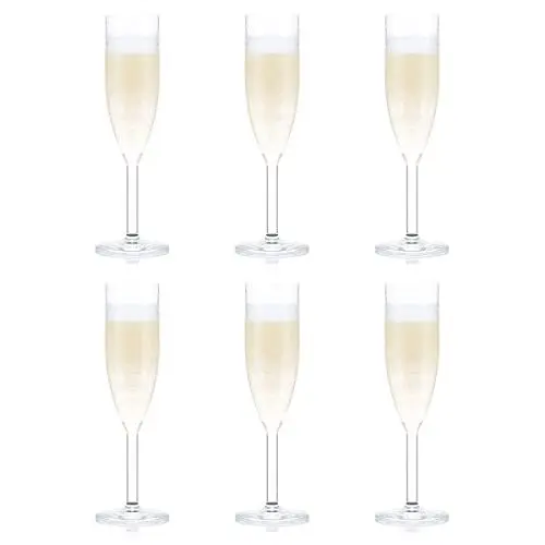 Produktbild: Bodum Oktett bruchsicheres Glas aus SAN-Kunststoff, Sektflöte, 6 Stück (1er Pack), 6