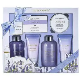 Produktbild: BODY & EARTH Lavendel Geschenke für Frauen 6 tlg, Geburtstagsgeschenk für frauen,Duschgel, Körperbutter, Handcreme, Badeset Geschenk Frauen, wellness set für frauen, Freundin, Mama