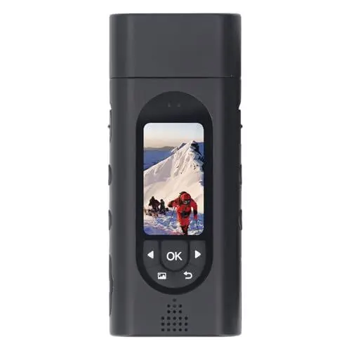 Produktbild: Body Cam, 1080P-Videoaufzeichnung, WLAN, App, Infrarot-Nachtsicht, 180° Drehbares Objektiv, 1,47-Zoll-Bildschirm, Kompakte Größe, für Outdoor-Sportarten, Fahrrad