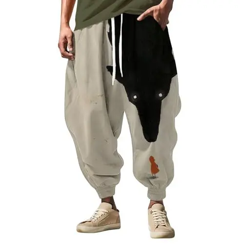 Produktbild: Bodybuilding Hose Jogginghose Jungen Cargo Jogginghose Herren Baggy Track Pants Herren Jogginghosen Baggy Herren karo Hose Herren Jogginghose Herren Baumwolle Schwarze Hose Herren