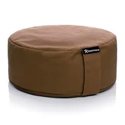 Produktbild: BODYMATE Yogakissen rund 31cm Durchmesser 13cm hoch Chocolate mit Buchweizen-Spelz Füllung – Maschinenwaschbarer Bezug aus 100% extra Dicker Baumwolle – Meditationskissen – Sitzkissen