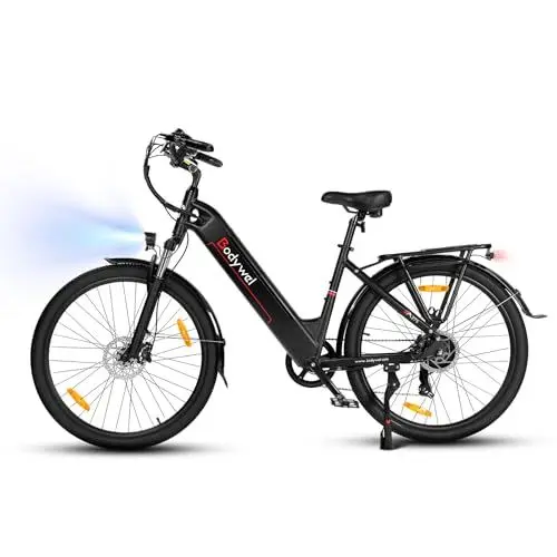 Produktbild: Bodywel 27,5 Zoll A275 E-Bike Elektrofahhrad Damen Herren I 7 Gang-Schaltung I APP Funktion I 250W Motor + Batterie abnehmbar 36V 15Ah