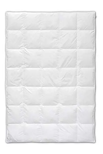 Produktbild: Böhmerwald Exclusiv Daunendecke, Allergikergeeignet, 100% Gänsedaunen, 135x200 cm, Weiß, Kassetten-Decke mit 4,0 cm Steg, Wärmeklasse Warm, für 16-18°C Raumtemperatur