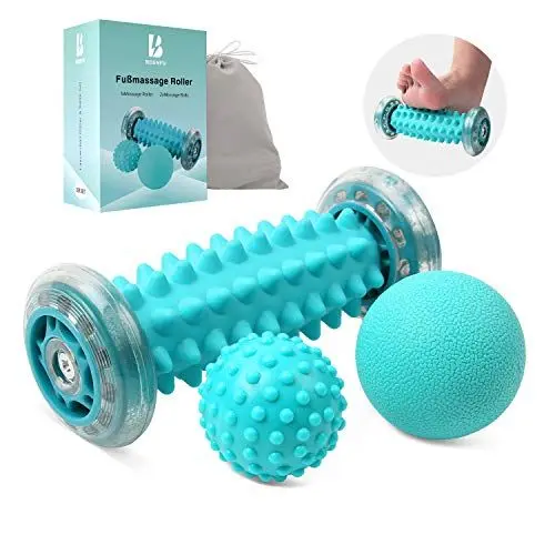 Produktbild: BOENFU Igelball Fußmassage Ball 3er Set Fußmassage Roller Faszienball für Füße, Innovativer Fußmassageroller Fuß Igelball zur Linderung von Muskelkater