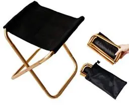 Produktbild: Mini Campinghocker Outdoor Tragbarer Klappstuhl Klappbarer Hocker mit Tasche, Aluminium, Kompakt, Ultraleichter mit Einer Tragetasche für Garten, Strand, Angeln, Wandern, Picknick, Reisen