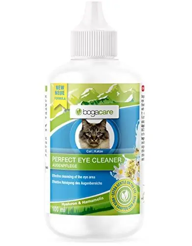 Produktbild: Bogacare Perfect Eye Cleaner - Augenpflege Katze entfernt effektiv Tränenstein & Verkrustungen - Augenreiniger Katze - Ohne Augenbrennen, UBO0208, 100 ml (1er Pack)