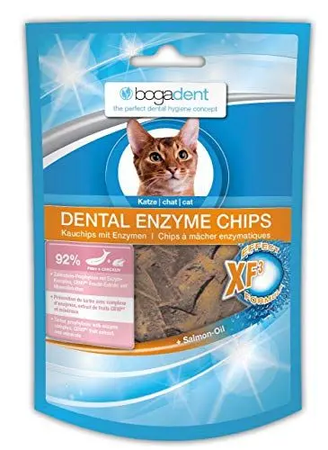 Produktbild: bogar, Bogadent Dental Sticks Katze, Zahnstocher für Hygiene und Gesundheit, Katzensnacks für die Katzen Zahnpflege, Schmackhafte Chips, Mit Fisch, Fleisch, Früchten und Mineralien, 50 g
