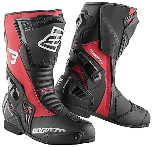 Produktbild: Bogotto Assen Motorradstiefel, schwarz/rot, 44