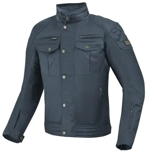Produktbild: Bogotto Barton wasserdichte Motorrad Wachsjacke, marineblau, S