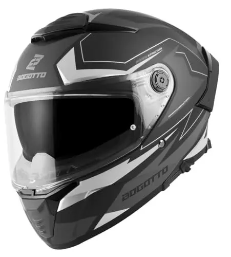 Produktbild: Bogotto FF118 Vilial Helm, schwarz matt/grau, L