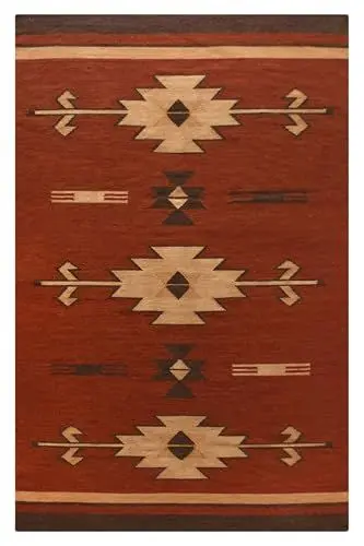 Produktbild: Boho-Jute-Läufer, 5,6 x 35,6 cm, reiner Jute-Teppich, handgewebter Jute-Teppich, Flur, Treppenläufer, Rot & Braun, Wolle, Jute, Kelim für drinnen und draußen, Flachgewebe, Jute-Teppich, Wohnzimmer,