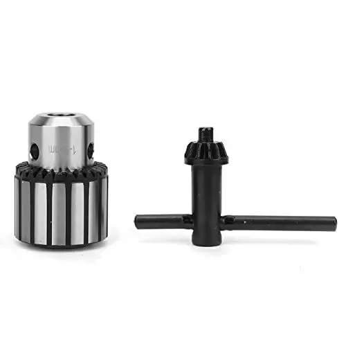 Produktbild: Bohrfutter, Schnellarbeitsstahl, hohe Genauigkeit, B12-Kegel, mit Schraubenschlüssel, 1–10 mm, für Bohrmaschinenzubehör