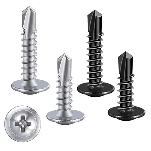 Produktbild: Bohrschrauben M4,2 Selbstschneidend Schrauben Metall 120 Stk Blechschrauben Kreuzschlitz Metallschrauben für Holz Wand Metall 19mm/13mm