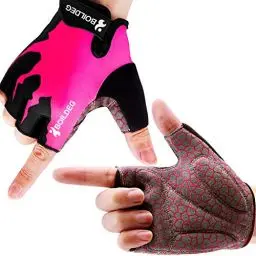 Produktbild: boildeg Fahrradhandschuhe Radsporthandschuhe rutschfeste und stoßdämpfende Mountainbike Handschuhe mit Signalfarbe geeiget Unisex Herren Damen